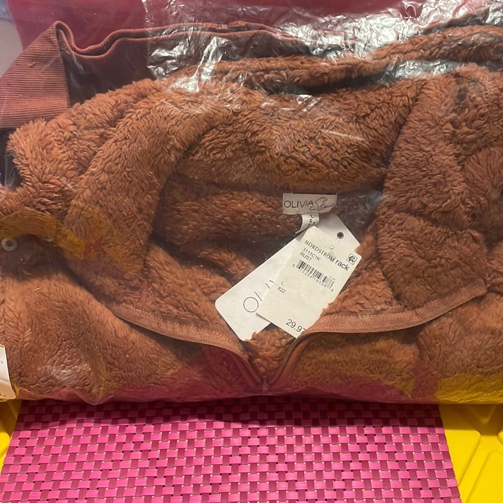 Brand New Olivia Sky Full Zip Sherpa Jacket